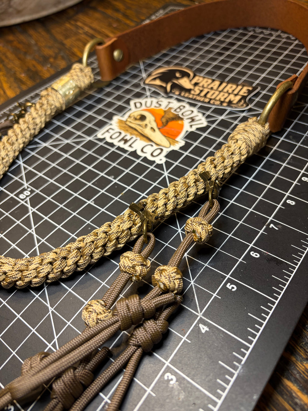 Leather x Half Round Lanyard - Rattler