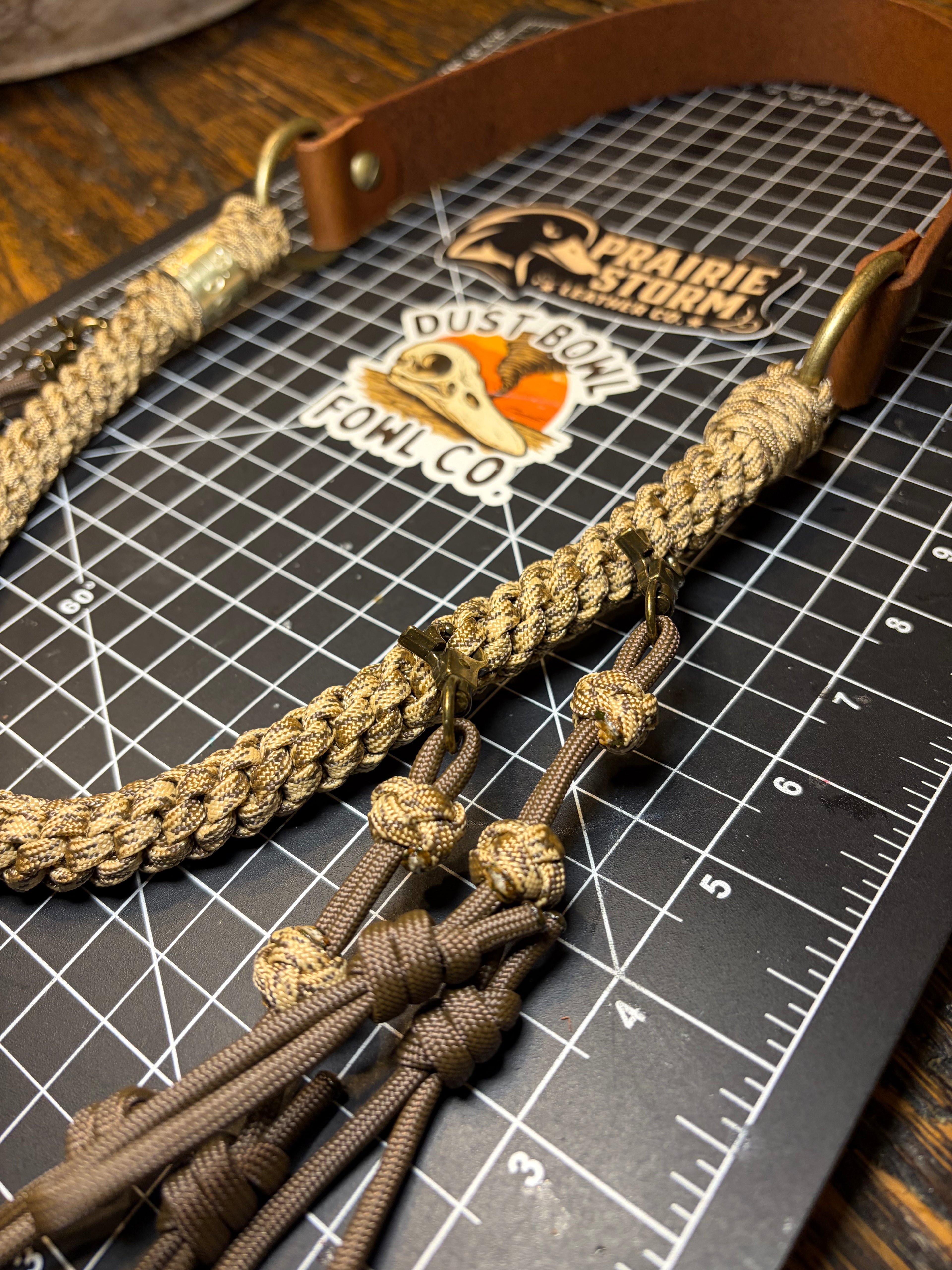Leather x Half Round Lanyard - Rattler