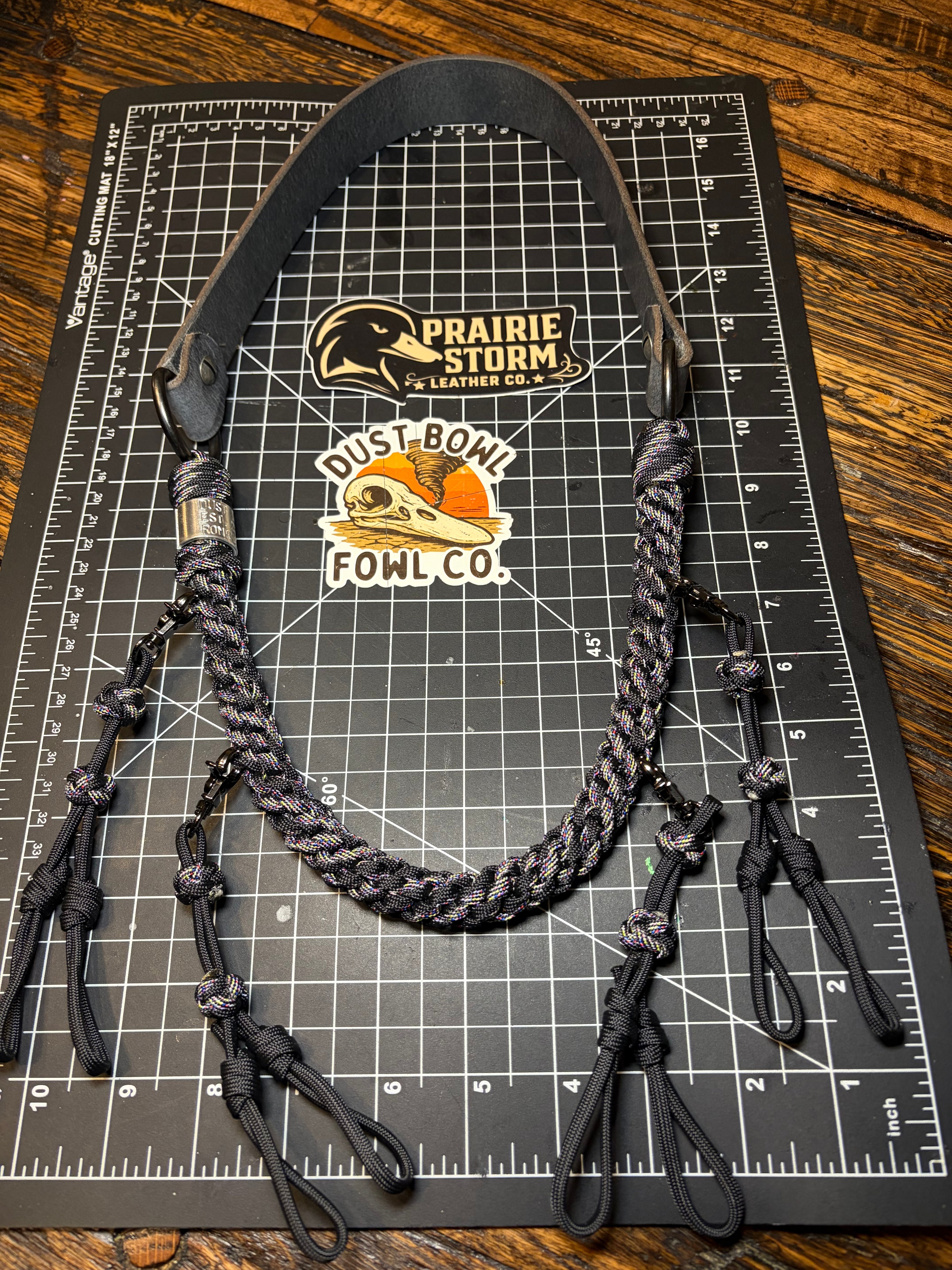 Leather x Half Round Lanyard -  Tracer