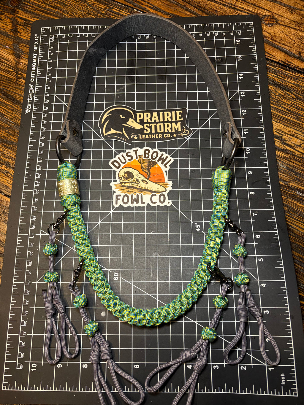 Leather x Half Round Lanyard -  Dollar Bill