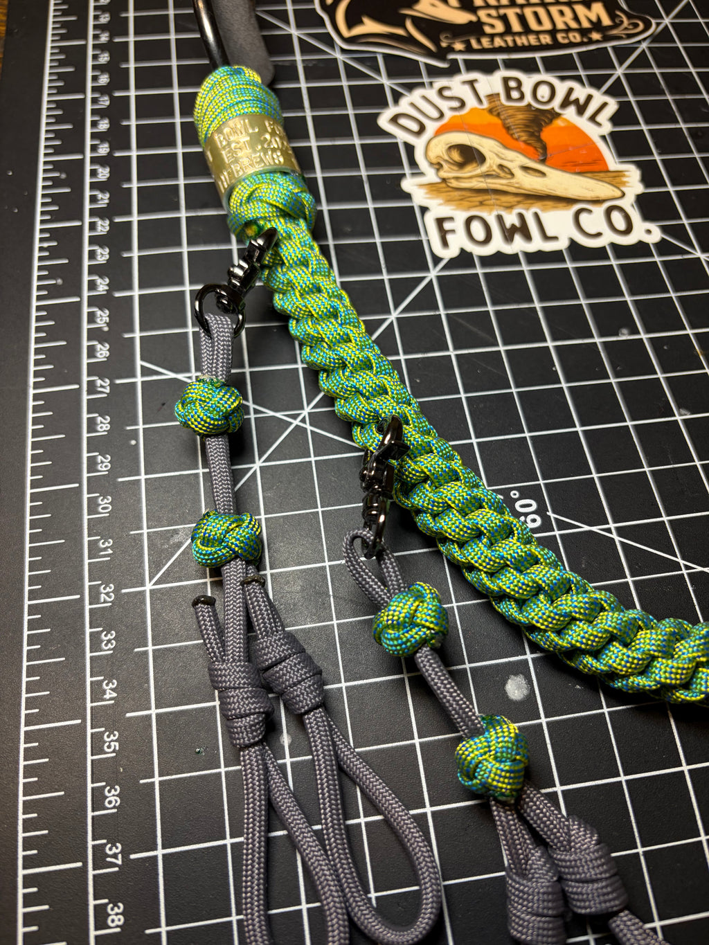 Leather x Half Round Lanyard -  Dollar Bill