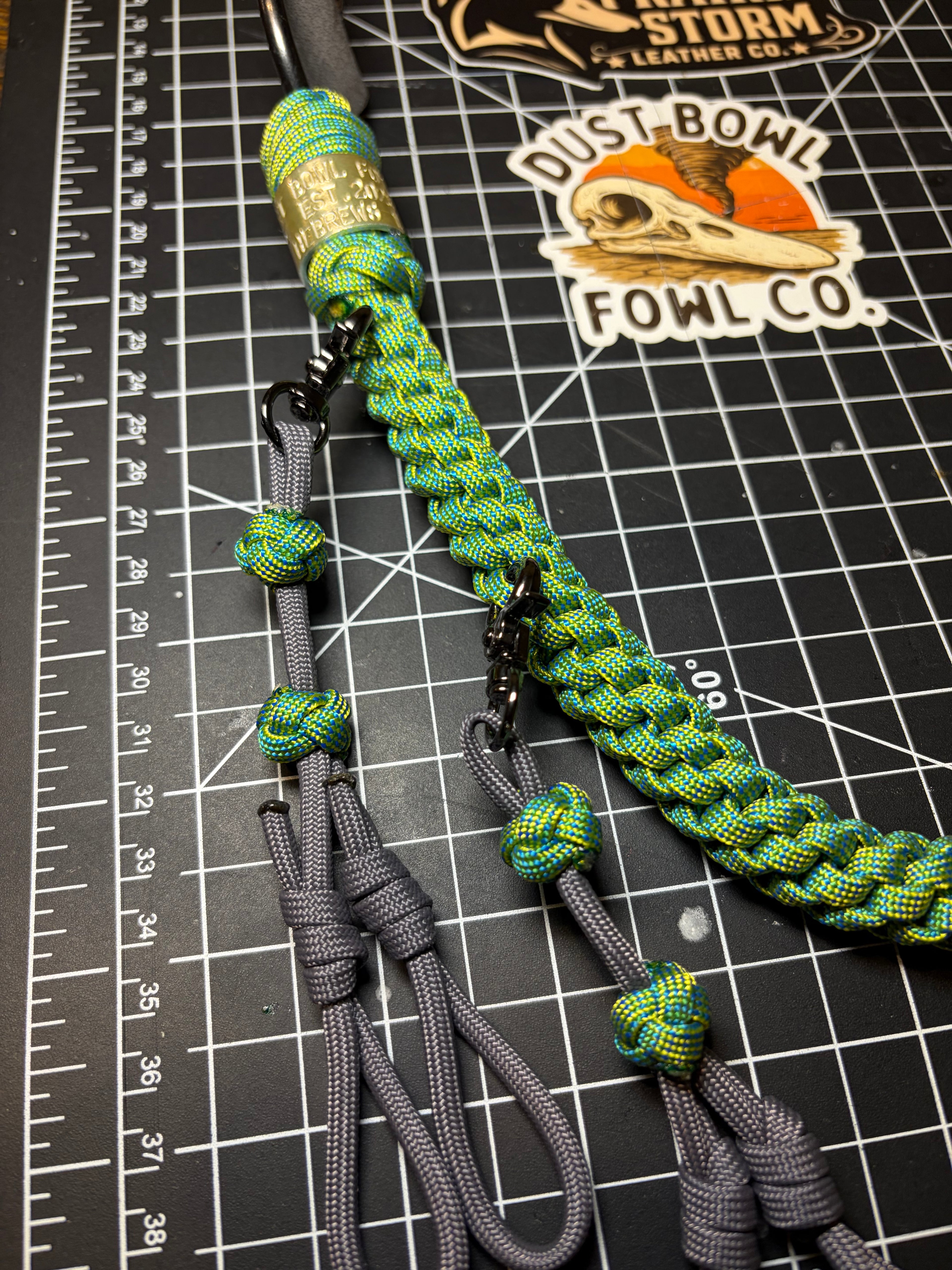 Leather x Half Round Lanyard -  Dollar Bill