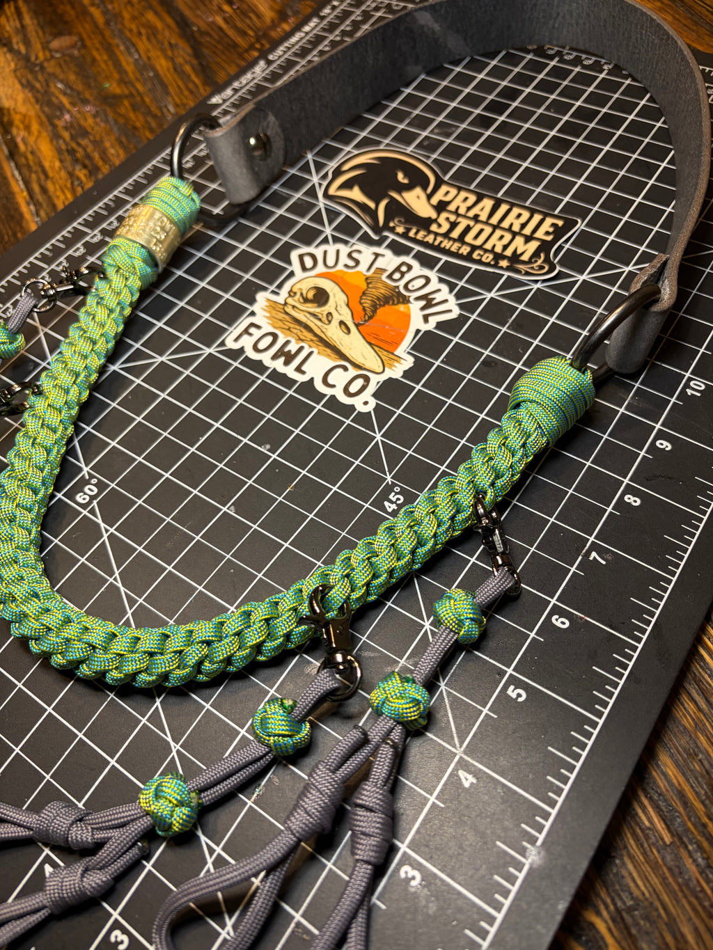 Leather x Half Round Lanyard -  Dollar Bill